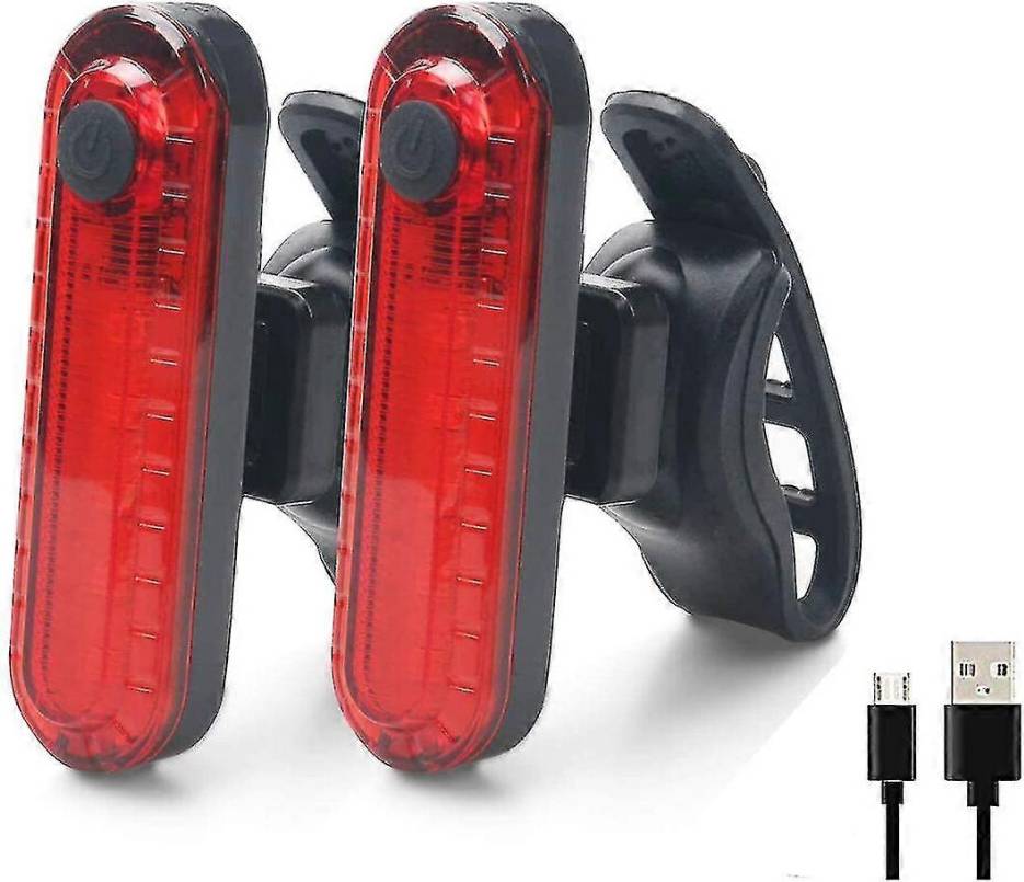 Kikidex Rear Bike Light 2 Pack Usb Rechargeable
