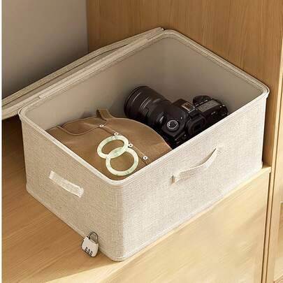 Shein With Zipper Cover Handle Storage Box