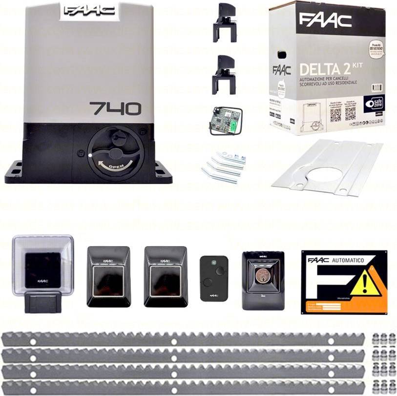 Delta 2 740 Kit 4m Metal Rack Automation Sliding Gate