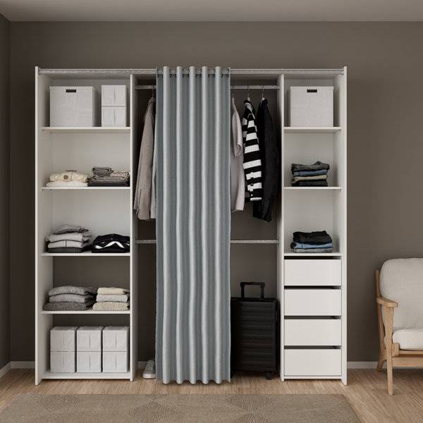 Kit Dressing Qualinia Avec Rideau Armoire