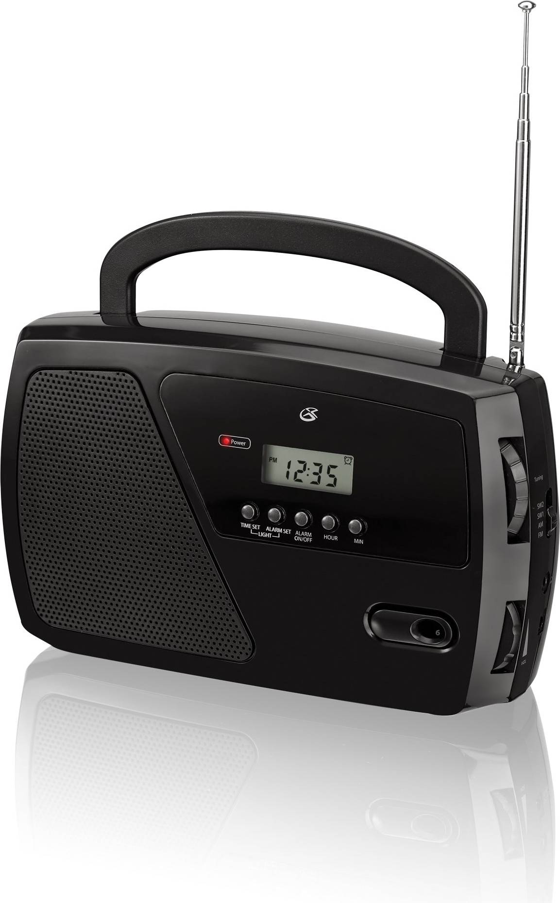 Clock radio GPX R633B Portable Shortwave Clock Radio