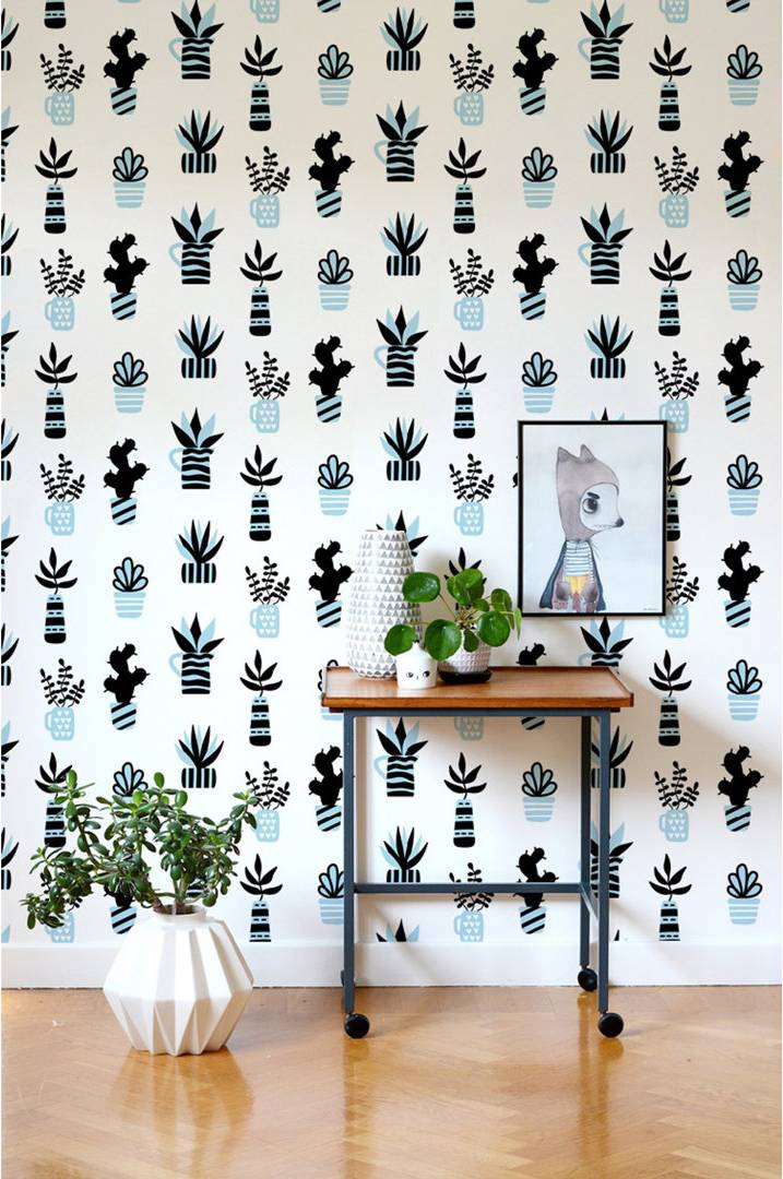 Gracie Oaks Ranstead Matte Mural Blue