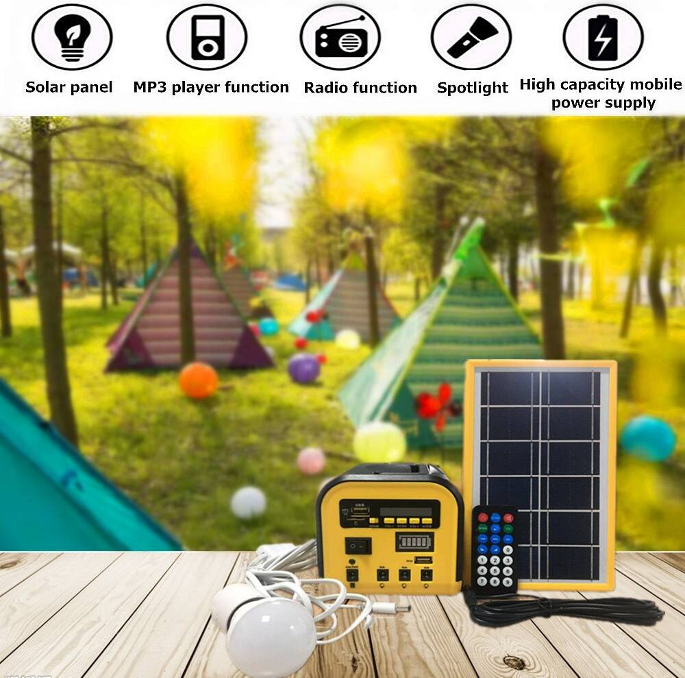 Solenergi Generator Kit Laddare Bärbar Hem System