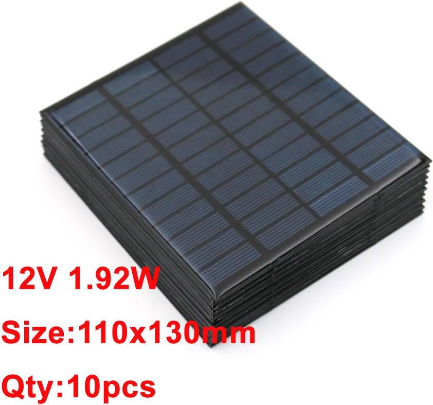 Dc dc 12v 12v 10PCS Solar Panel 12V DC Mini Kit