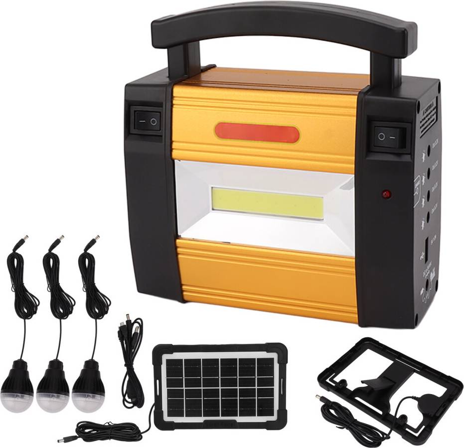Portable Solar Generator with Integrated Lighting and Inverter