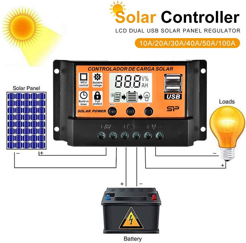 Solar controller Mppt Auto Solar Charge Controller Lcd Screen