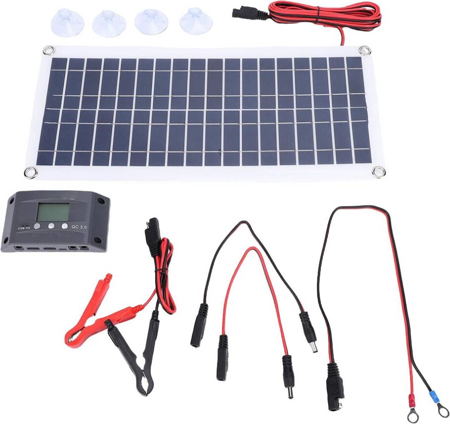 30W Solar Panel Kit MPPT Charge Controller