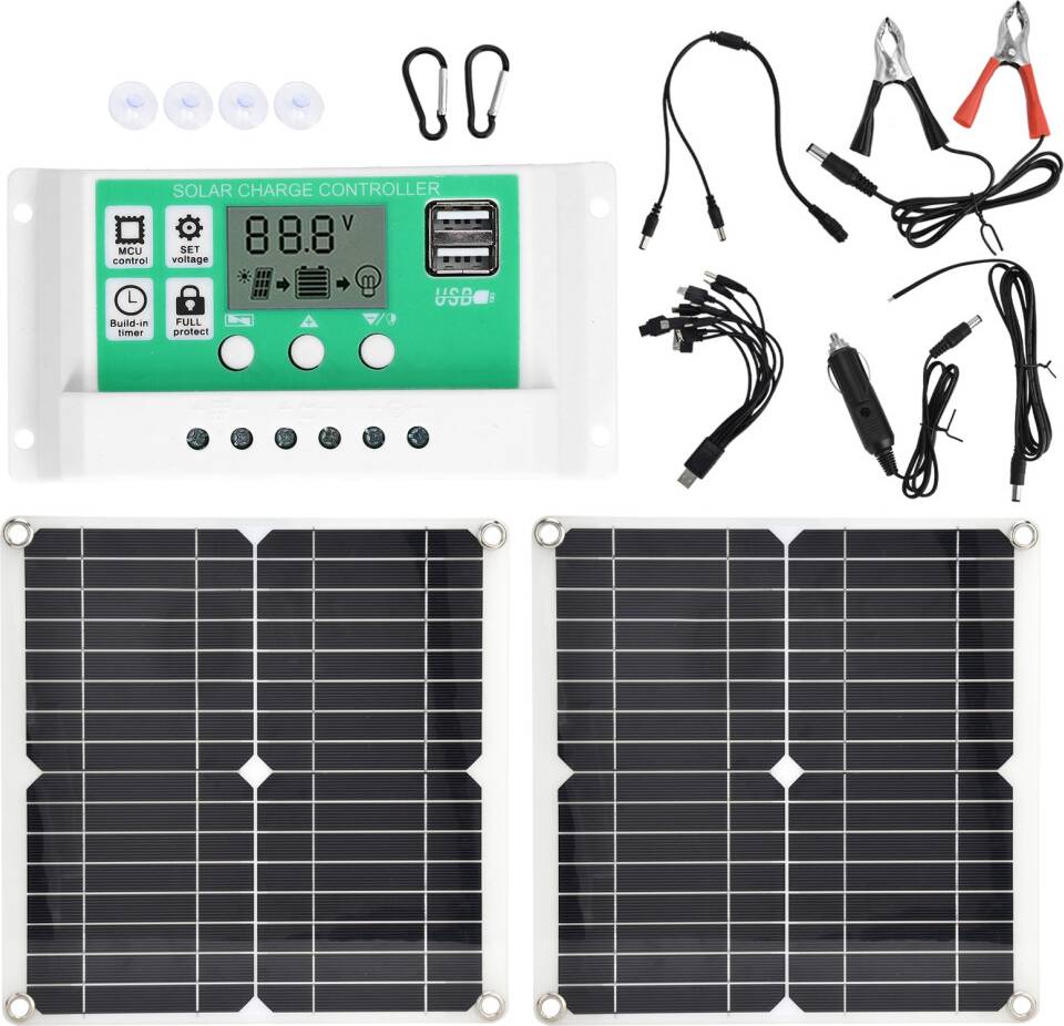 Portable Emergency Monocrystalline Solar Panel Kit