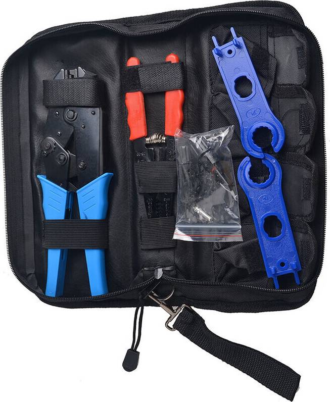 Weatherproof Solar Panel Tools Kit Adjustable Crimp Force Ratchet Tool Kit