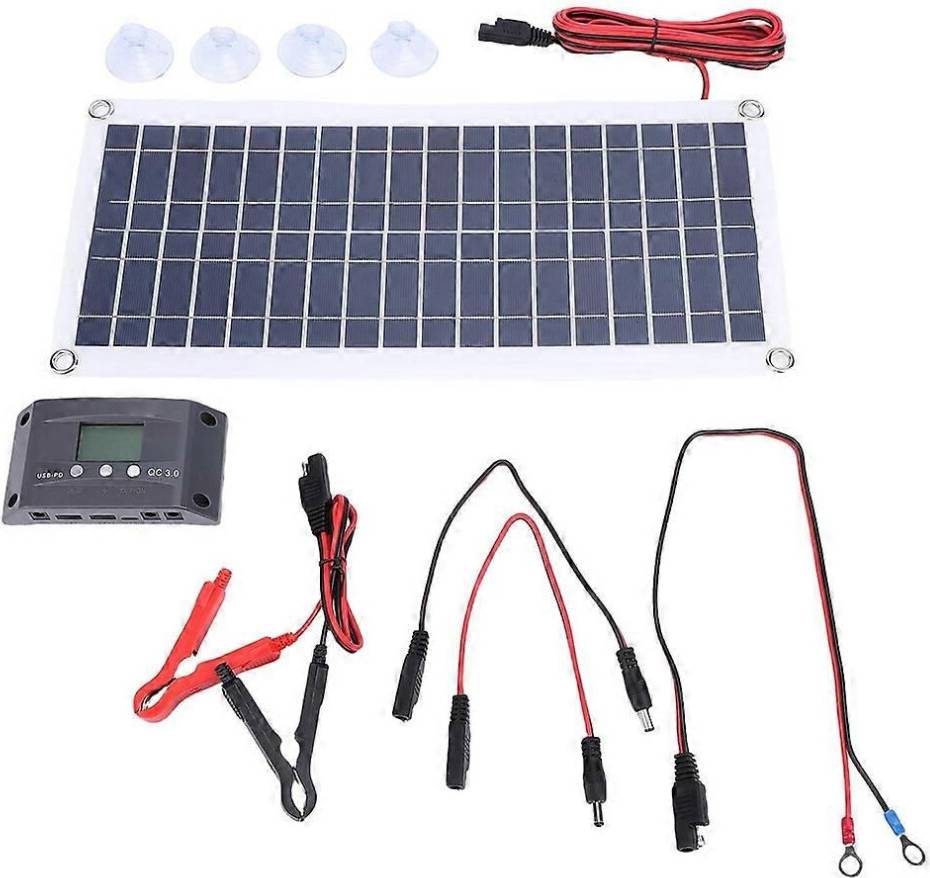 30W Solar Panel Kit MPPT Charge Controller