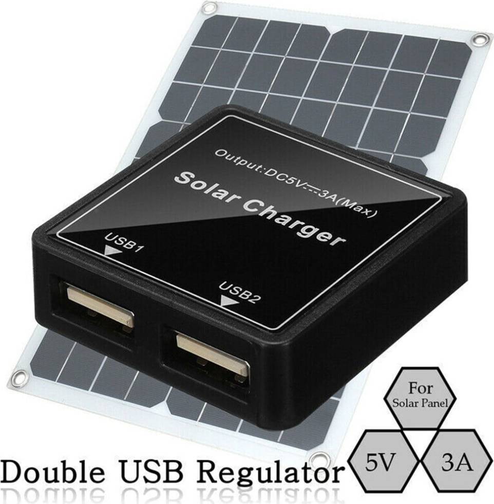 Double charger Solar Controller Power Charger Kit Double USB Regulator