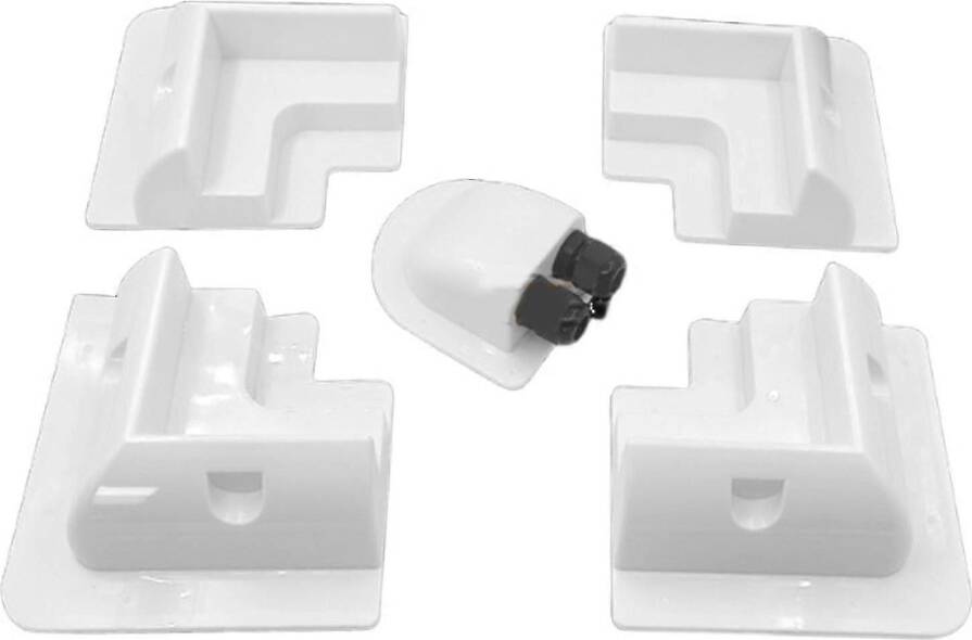 Solar Panel Mounting Brackets Kit 5pcs White