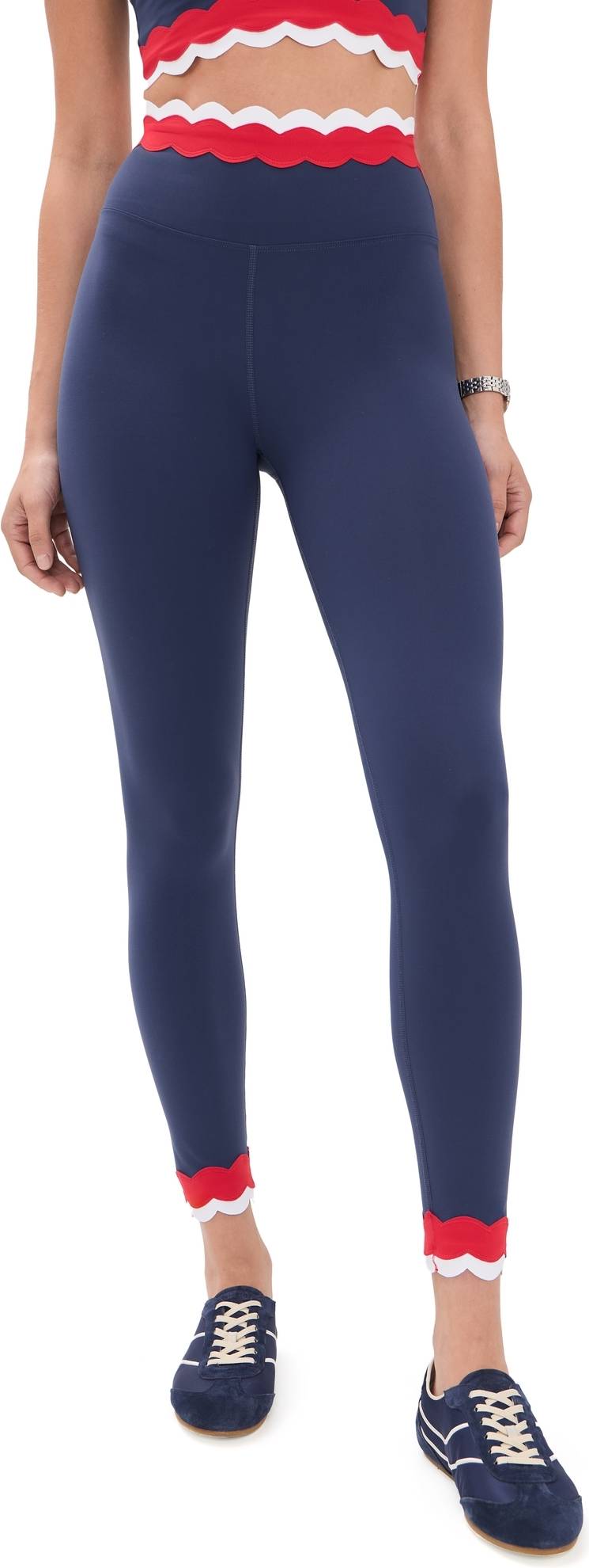 Beach Riot Stacy Scallop Colorblock Rib Leggings - Blue