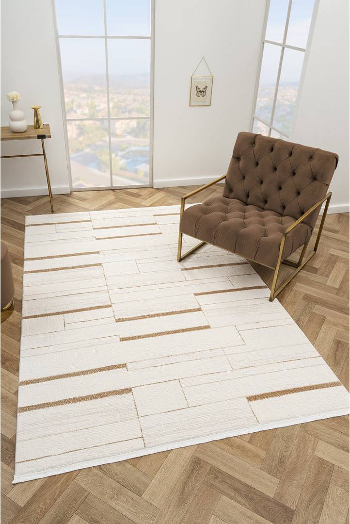 Ebern Designs Machine Made Area Rug Beige, Brown