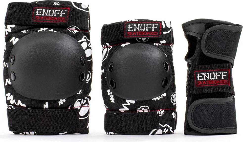 Skateboards Skulls Ramp Pad Set Protector - Nero