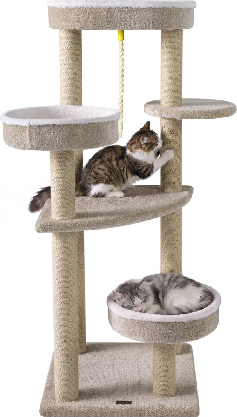 Cat tree tower SlickBlue 51 Inch Plush Cat Tree Tower