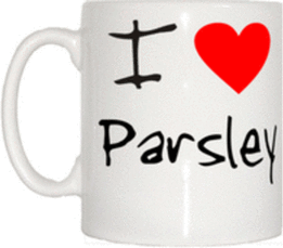 TeeTreeDesigns I Love Heart Parsley Mug Cup