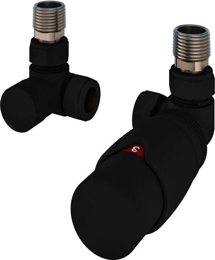 15mm Designer Thermostatic Corner Radiator Valve