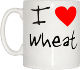TeeTreeDesigns I Love Heart Wheat Mug Cup