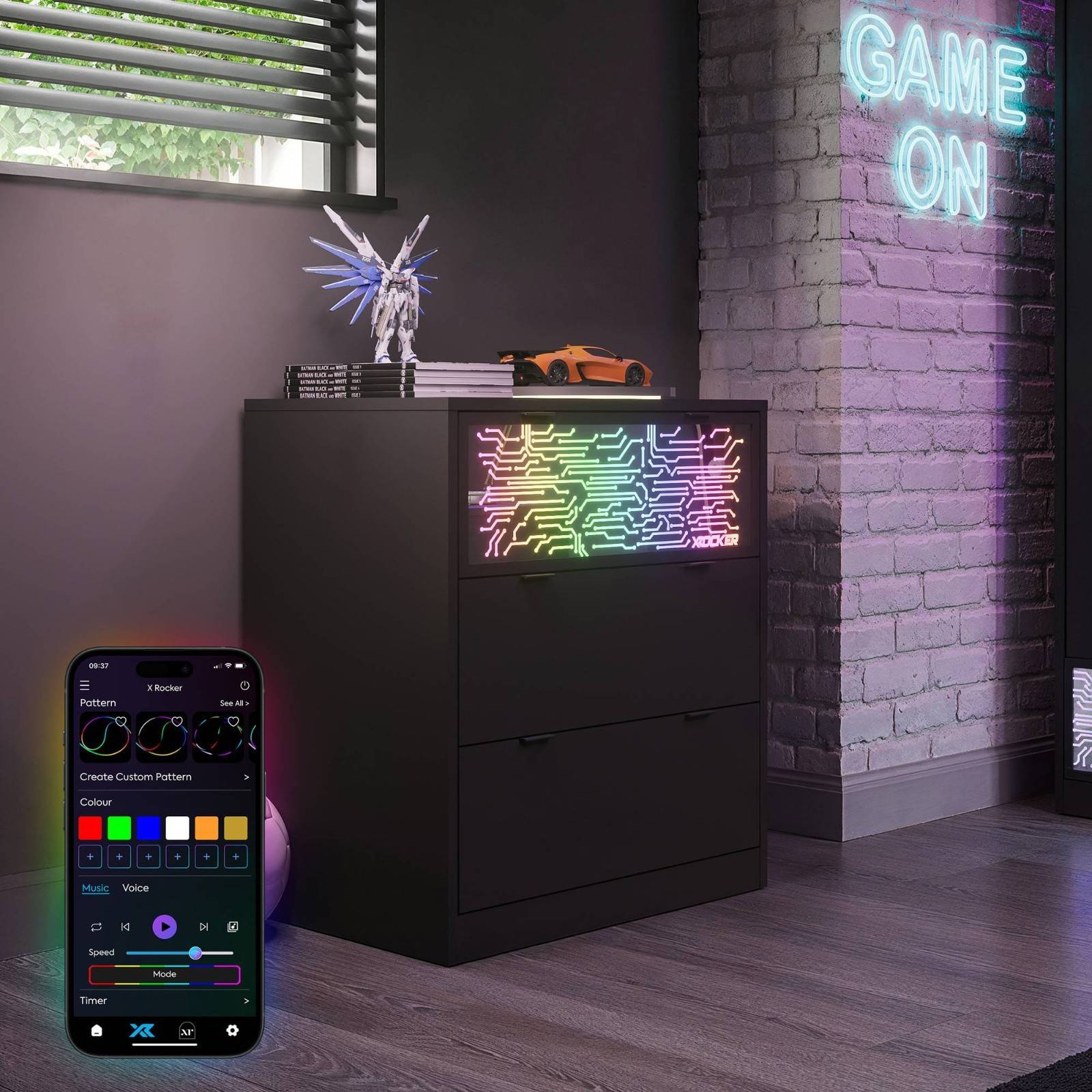 Neonite 3 Drawers Rgb Led Lights