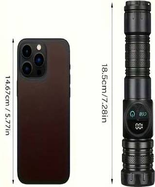 Shein Rechargeable USB LED Tactical Flashlight COB