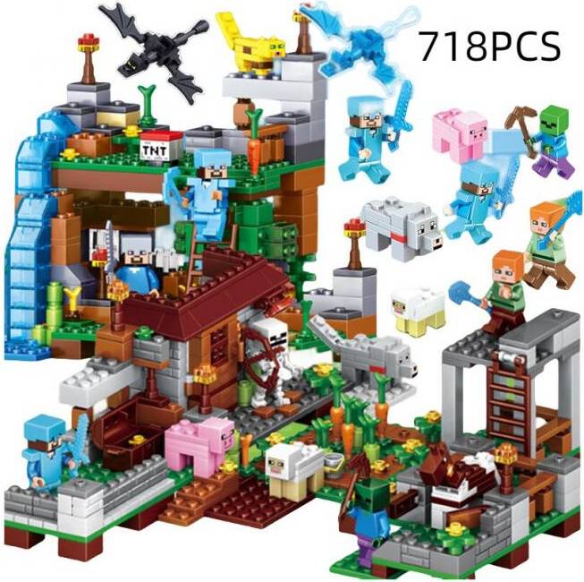 718PCS Minecraft Block Building Toy Set