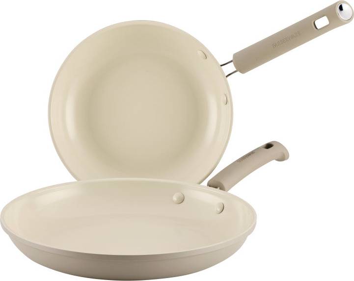 Farberware pots and pans set 2-Piece Ceramic Induction Frying Pan Set - Brown Cookware Set