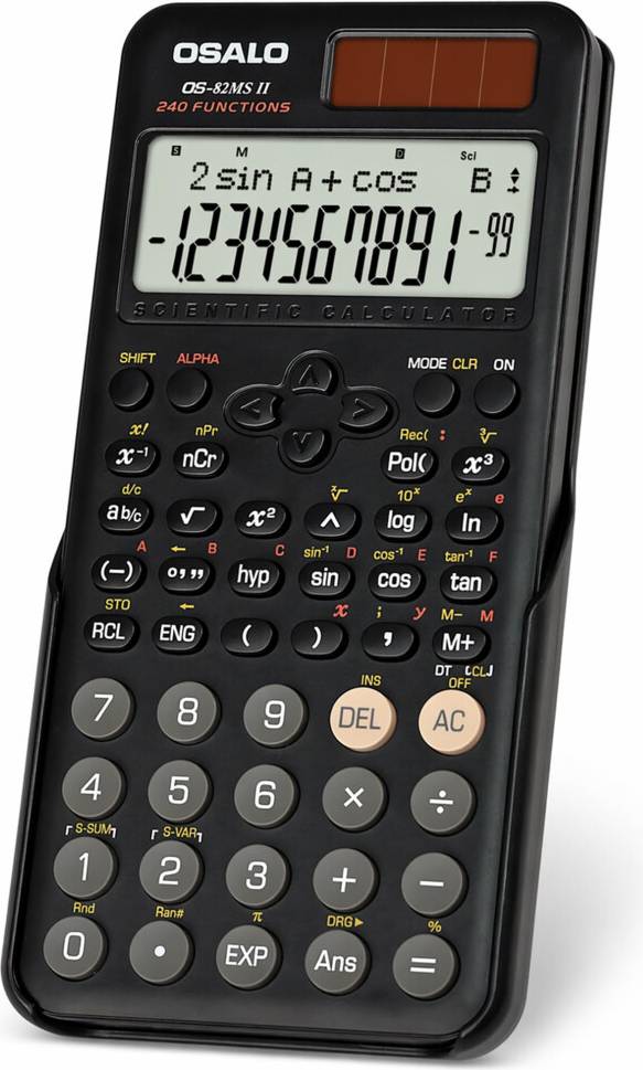 Scientific Calculator 240 Functions 2-Line Display