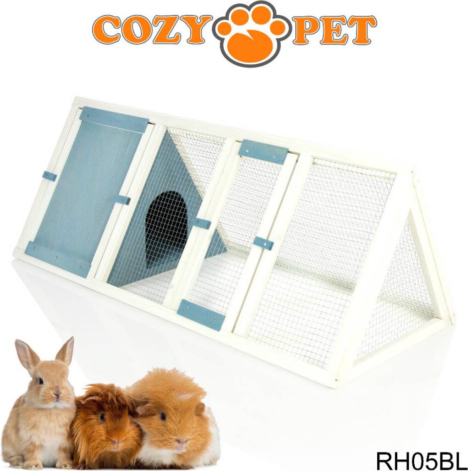 Cozy Pet Triangular Rabbit Hutch Blue Guinea Pig