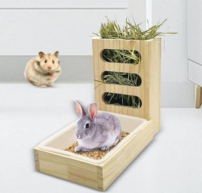 Rabbit Rabbit Hay Feeder With Litter Box