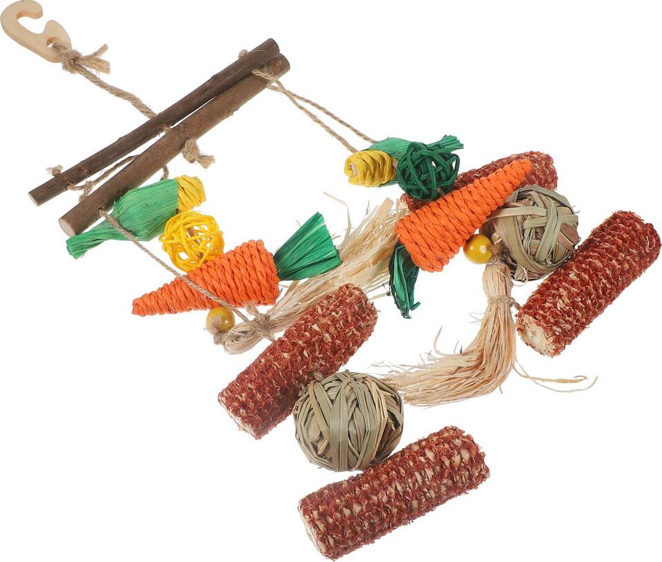Ohphcall 4Pcs Bunny Chew Toy Rabbit Cage