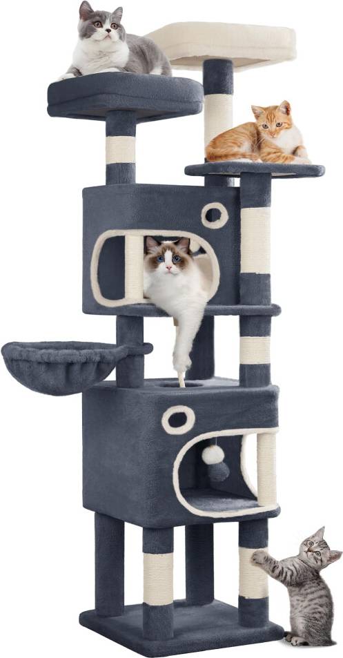 Cat Tree 159 cm with 8 Scratching Posts