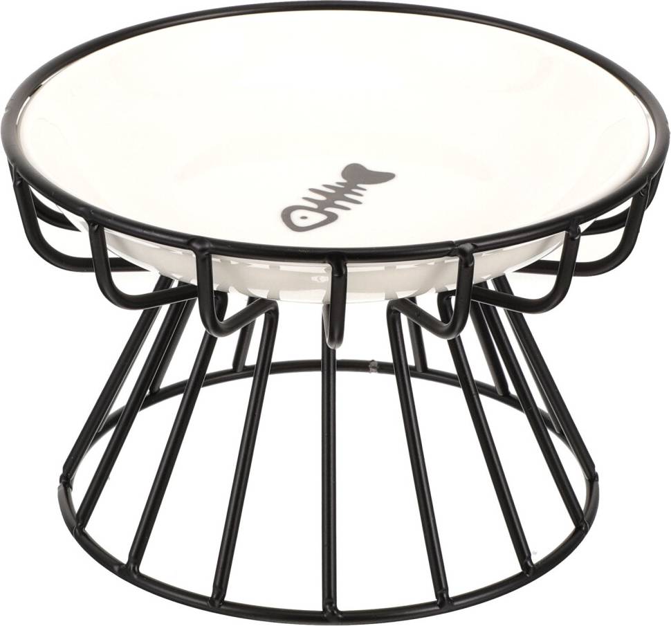 ABOOFAN Pet Feeding Bowl Set With Neck Guard And Storage Rack