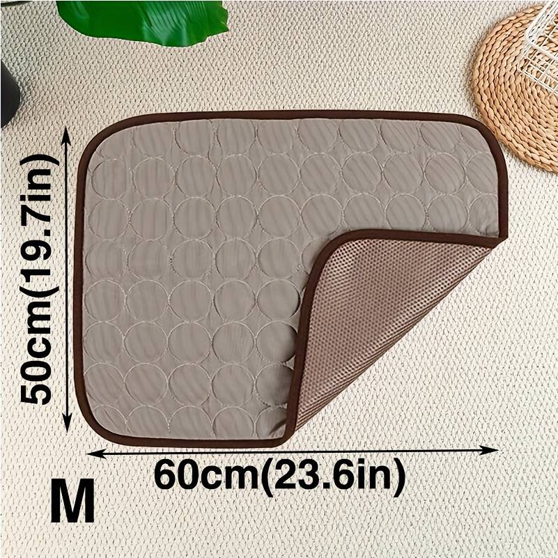 SRJ STAR Rectangular Cooling Mat Coffee Color M