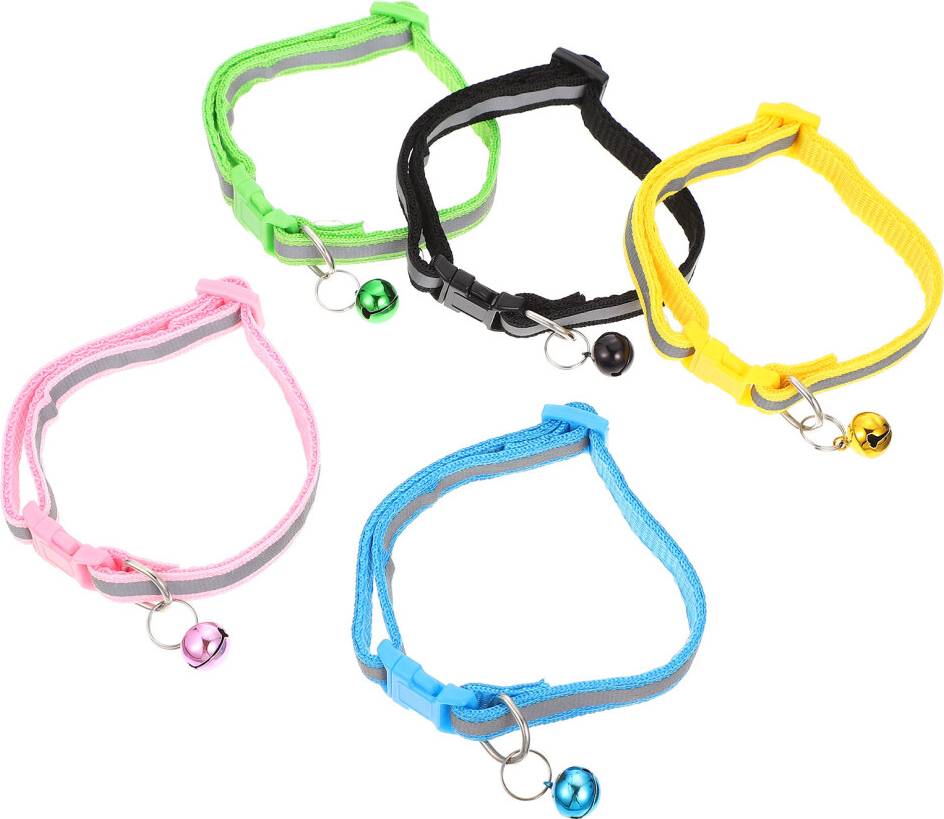 ABOOFAN 15 Pcs Reflective Cat Collars With Bell