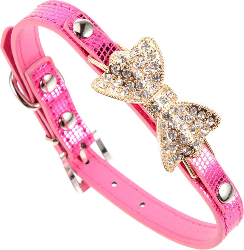 Solustre 3pcs Adjustable Rhinestone Pet Dog Collar