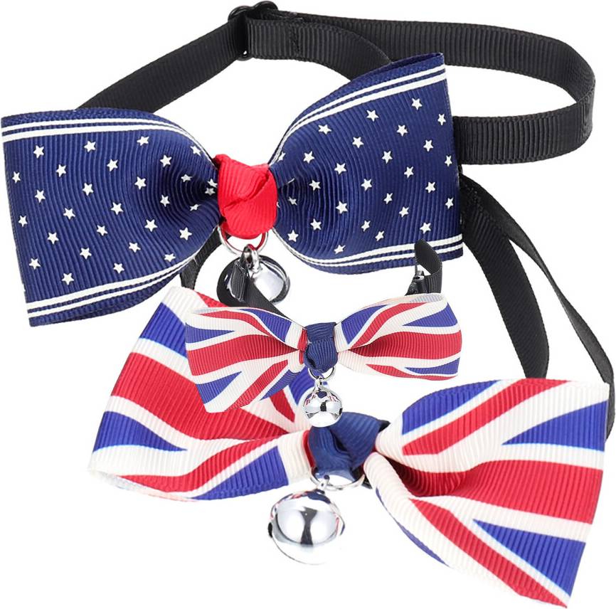 Ohphcall Kitten Pet Collars Polyester 2pcs Dogs