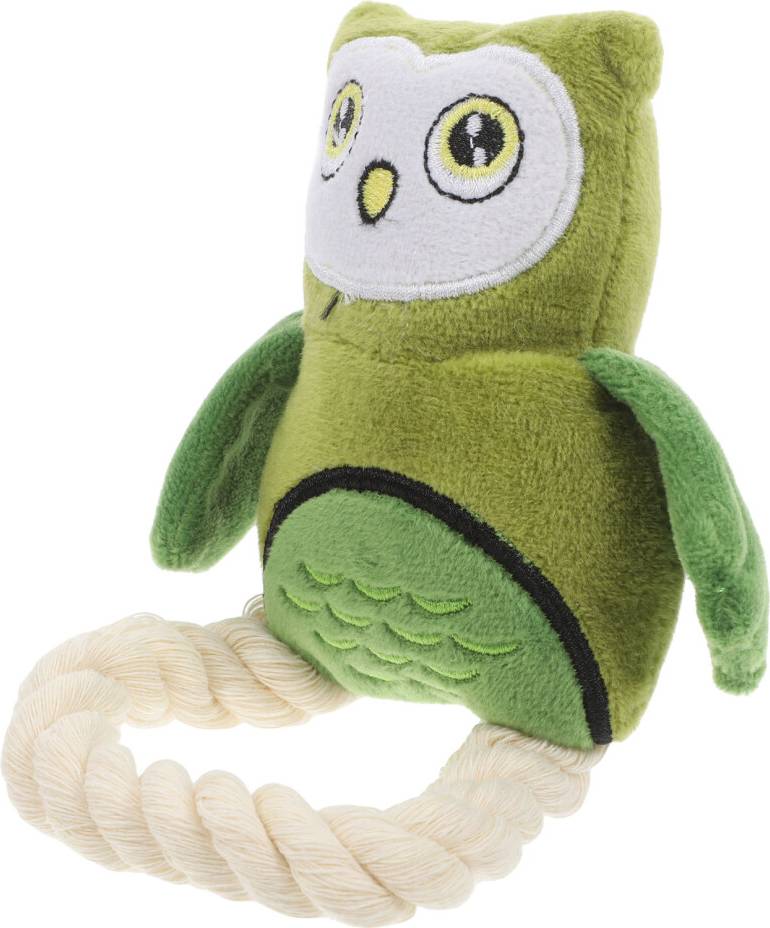 Inoomp Rope Owl Plush Toy For Dogs Cats