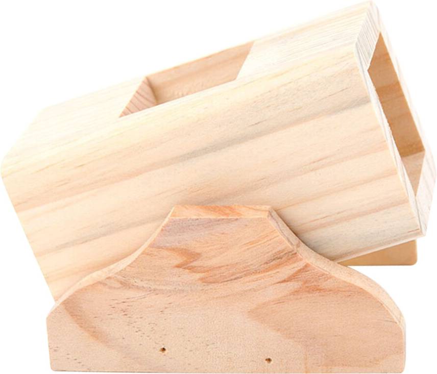 Solustre 2Pcs Wooden Hamster Toy Rocker Boxes With Skip Bucket