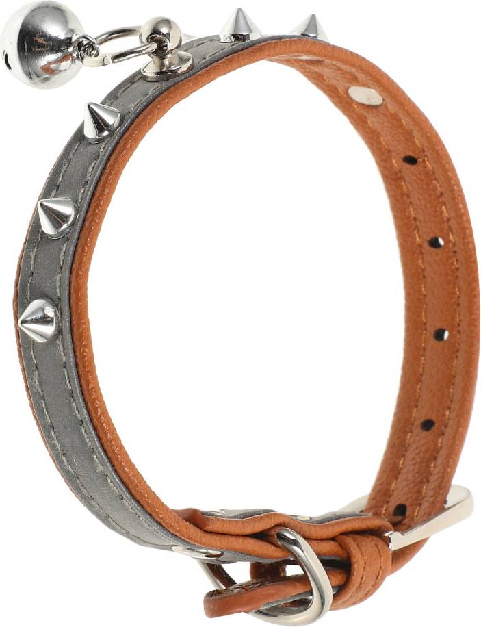 Ohphcall Adjustable Reflective Rivet Dog Collar Neck Chain