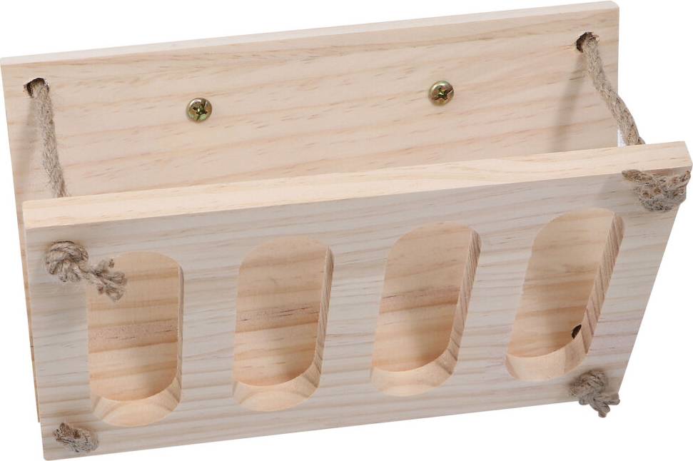 Solustre Wooden Rabbit Food Manger Vertical Hay Container