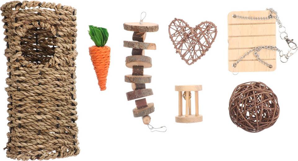 Inoomp Rabbit Chew Toys Set For Hamster Bunny Teething