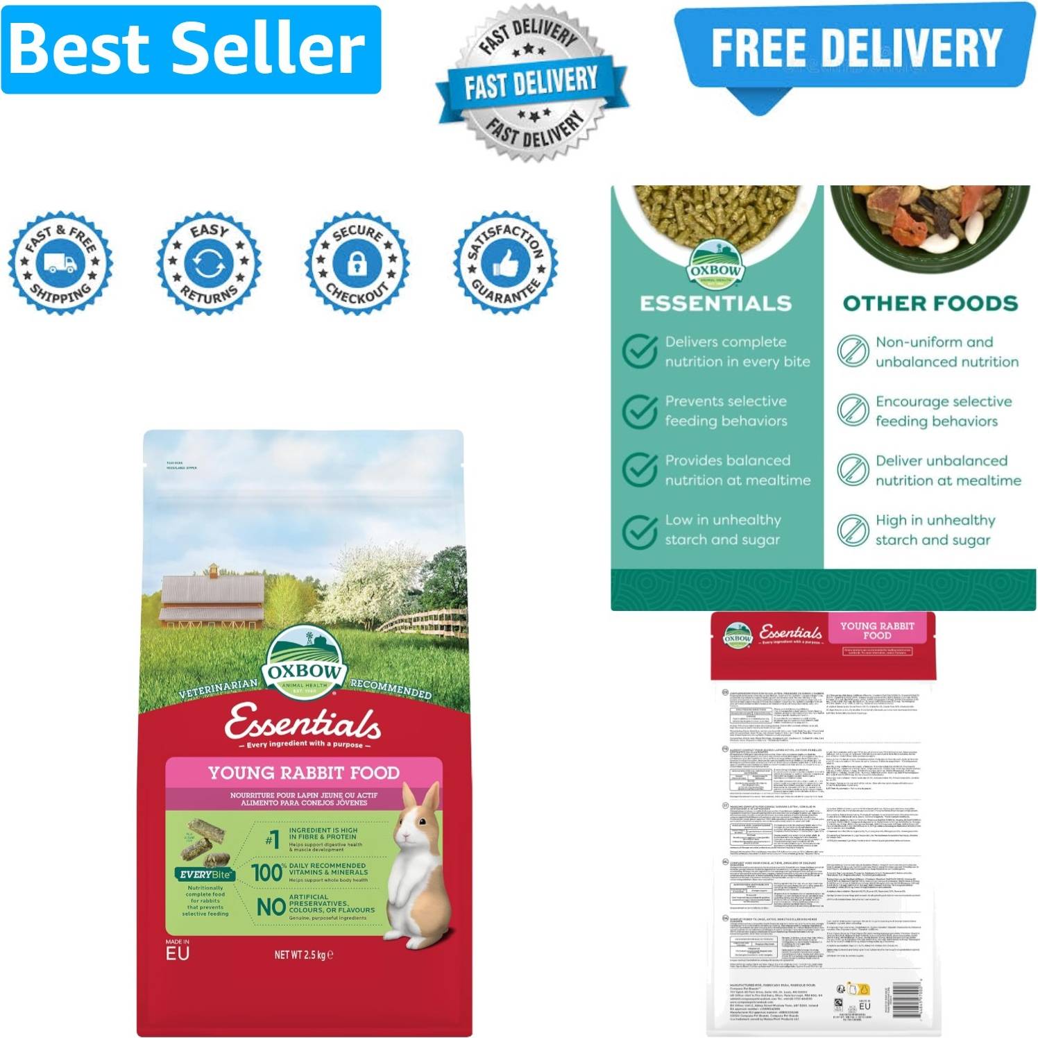Oxbow Essentials Young Rabbit Food 2.5kg