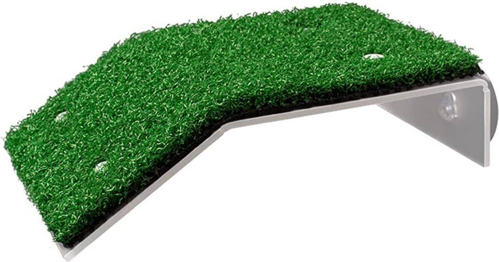 Saudism Turtle Basking Platform Grass Ramp Reptile L