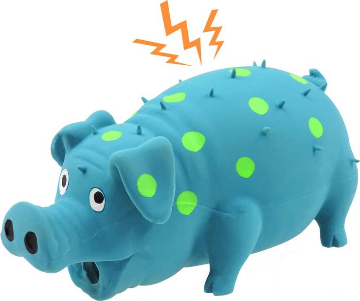 Squeaky Dog Toy 8 Inch Blue