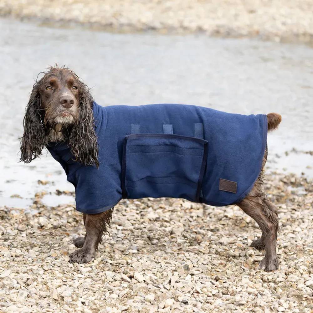 Benji & Flo Classic Drying Dog Robe Navy