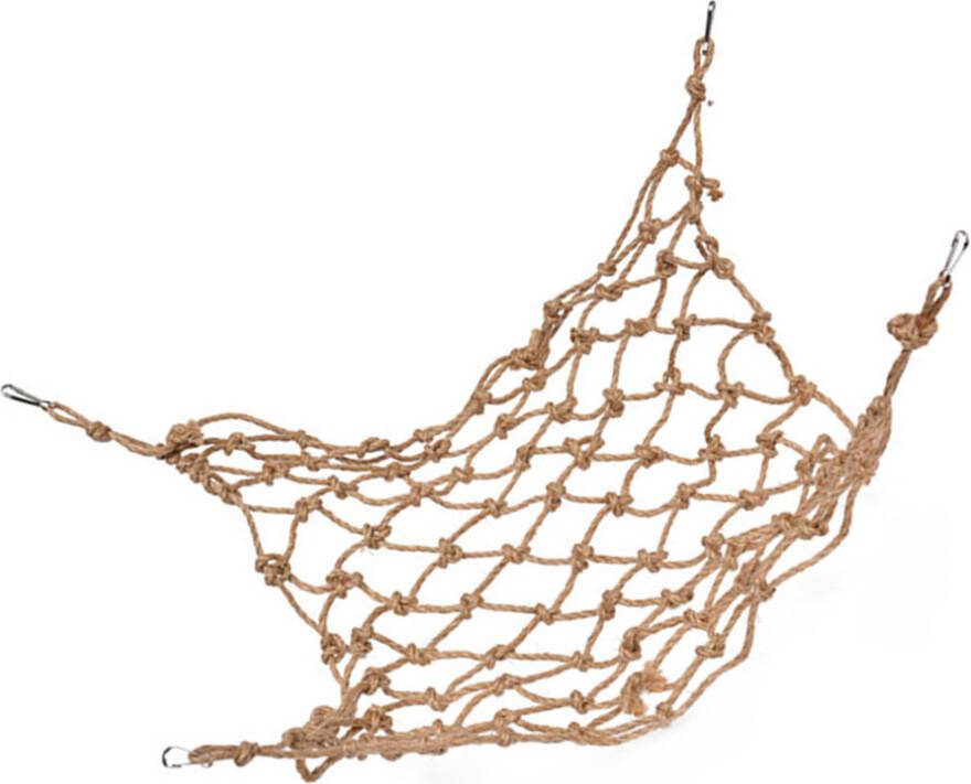Inoomp Parrot Cage Toy Hemp Rope Climbing Net Ladder With Hanging Buckle