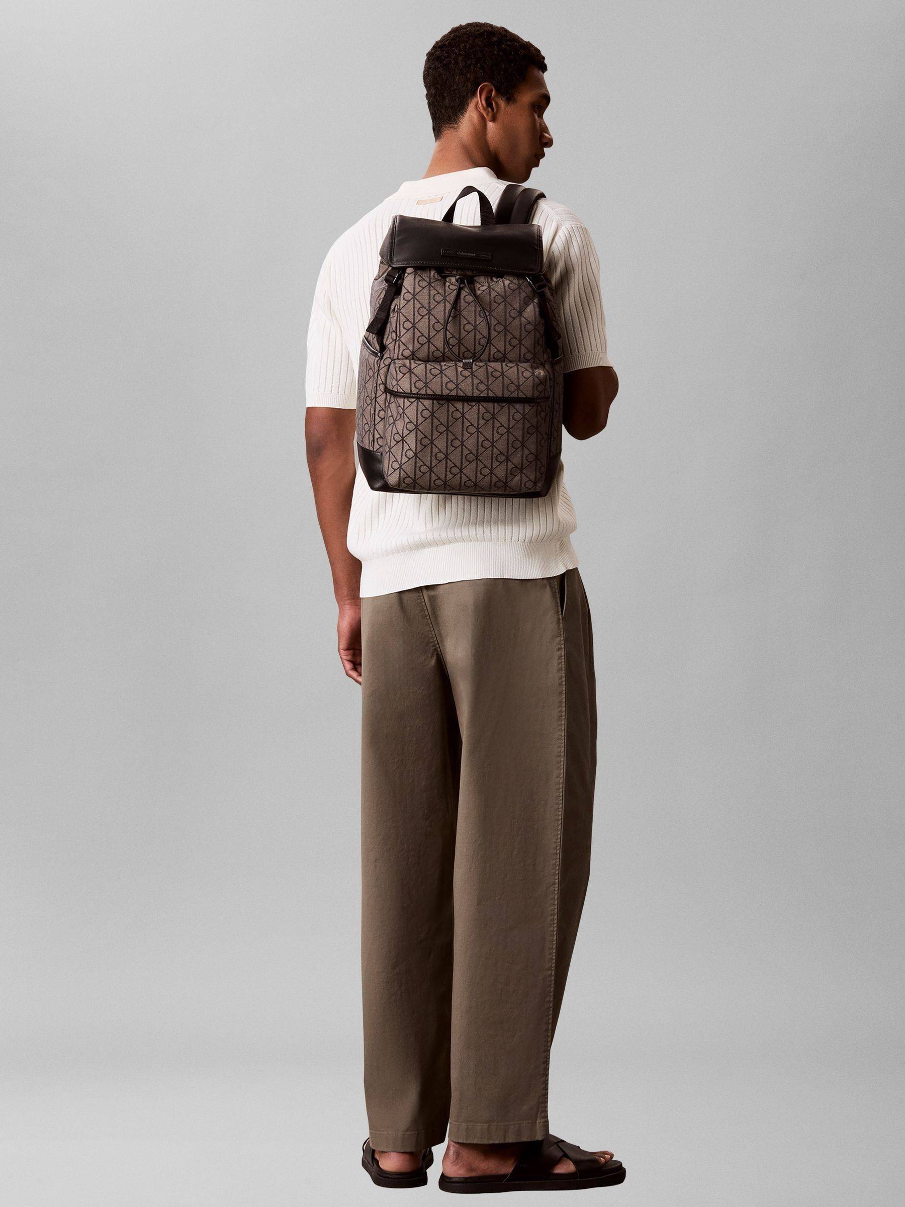 Calvin Klein Water Repellent Logo Jacquard Backpack - Multi/Sort