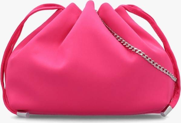 Moda In Pelle Pink Lotty Ruched Bucket Shoulder Bag