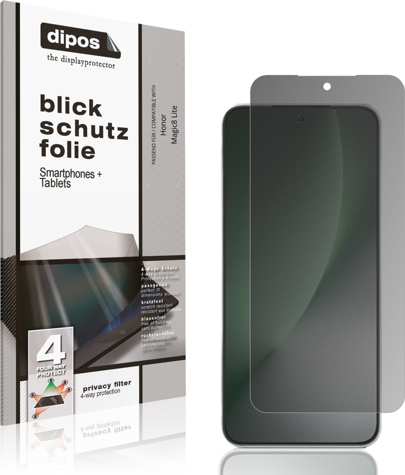 Dipos Honor Magic8 Lite Privacy Filter Screen Protector